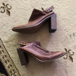 Free people x Vero Cuoio leather mules